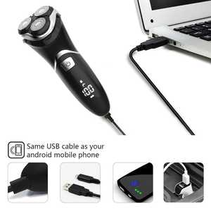 Afeitadora Eléctrica Inalámbrica Recargable Mejorada para Hombres, Uso en Seco/Húmedo con Recortador Desplegable, Afeitadoras Rotatorias, Impermeable IPX7 para Uso Corporal - Product Image 3