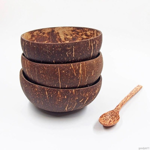 Bols en coquille de noix de coco faits à la main, artisanat en bois, design minimaliste, écologiques, pour servir les aliments, décoration de la maison, de MPL Vietnam - Product Image 2