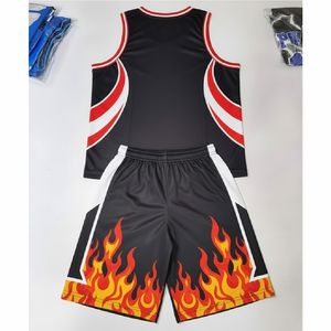 ชุดบาสเก็ตบอลมืออาชีพ เสื้อแขนกุด กางเกงขาสั้น ผ้าระบายอากาศ สำหรับการแข่งขัน ฝึกซ้อม และชุดทีม - Product Image 6