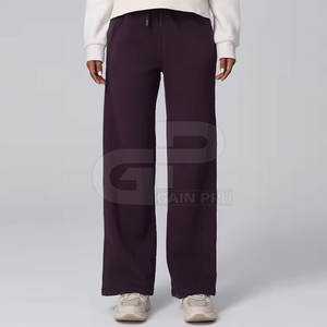 <b>Women</b> Elastic Waist Jogger Pants Lightweight Soft Cotton Daily Comfort Ladies Formal Wide Leg <b>Trousers</b> - Product Image 4