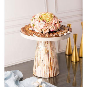 Plato DE SERVICIO DE CHOCOLATE decorativo para mesa de hotel en casa de diseño ventajoso hecho de plato y soporte para servir de nácar - Product Image 5