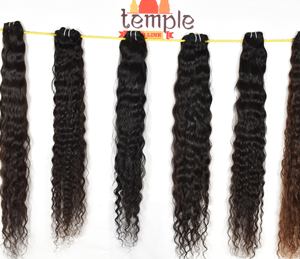 เครื่องต่อผมมนุษย์แบบคลื่นลึกสีดำธรรมชาติสองชั้นสำหรับผู้หญิงไม่ผ่านกระบวนการ - Product Image 3