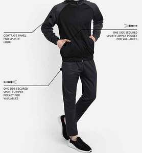 2024 Latest Design OEM Men's <b>Gym</b> Sweatsuit <b>Set</b> Customizable XL Size with Logo Zipper Collar Tracksuit New Shirt - Product Image 6