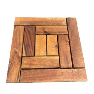 Dalles de terrasse en bois d'acacia modernes, emboîtables, imperméables, antidérapantes, pour l'extérieur - Product Image 3