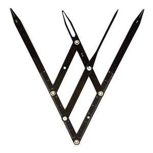 Regla de microblading para tatuajes con brazos flexibles, calibrador de proporción áurea para cejas, pinza de maquillaje permanente de acero, utilizable con plantillas. - Product Image 5