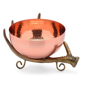Tazón de Metal de lujo de estilo moderno de alta calidad brillante pulido bajo precio Mesa frutero para decoraciones de fiesta hecho a mano. - Product Image 1