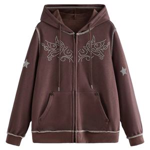 Sudaderas ligeras con diamantes de imitación para mujer, las mejores cosas, gran oferta, sudaderas con capucha transpirables antiarrugas al por mayor para mujer con logotipo personalizado - Product Image 5