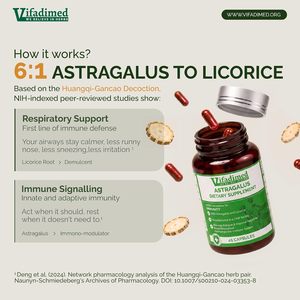 Suplemento Dietético de Astrágalo y Regaliz, 45 Cápsulas para el Apoyo Inmunológico en Adultos, Suplemento Herbal Natural - Product Image 3