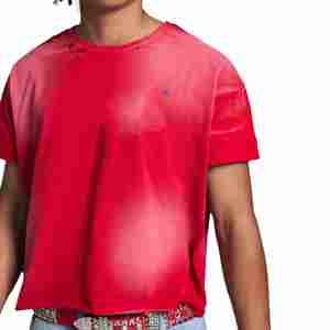 Wholesale <b>Cropped</b> T Shirt <b>Men</b> Blank 300gsm Heavyweight Plus Size <b>Men's</b> T-shirts Boxy 100% Cotton Streetwear <b>Men</b> T-shirts - Product Image 6