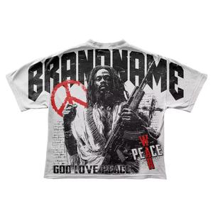 Camiseta unisex personalizada recortada boxy Acid Wash de gran tamaño vintage con estampado hecho de poliéster/algodón tejido directo del fabricante - Product Image 5