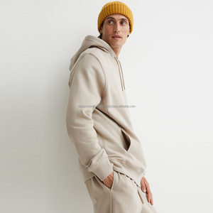 Venta al por mayor de peso pesado de los hombres de moda de invierno Sudadera con capucha logotipo personalizado en relieve bordado Technics liso teñido sudadera en blanco - Product Image 6