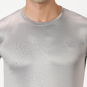 Camiseta para niños con estampado de logotipo personalizado para gimnasio, camiseta para correr, cuello en V, manga corta, ajustada, tela de punto larga, diseño muscular - Product Image 6