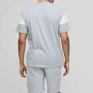 ชุดเสื้อผ้าฝ้าย2ชิ้นสำหรับผู้ชายเทรนด์เสื้อ100% 2025โลโก้แบบสั้นสำหรับฤดูร้อน - Product Image 3