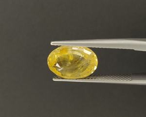 แหวนกะรัตไพลินสีเหลืองธรรมชาติไม่ผ่านการบำบัดขนาด6.36กะรัตหินวันเกิดสำหรับทำแหวนและจี้ - Product Image 3