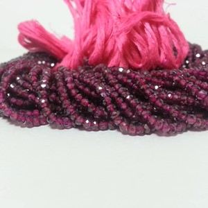 3มม. 4มม. สีชมพูธรรมชาติ hyderabadi GARNET เหลี่ยมเพชรพลอยเพชรพลอยลูกปัดเส้นกึ่งมีค่าสำหรับเครื่องประดับทำสร้อยคอสร้อยข้อมือ - Product Image 3