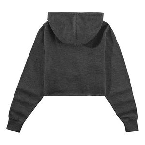 เสื้อฮู้ดกันหนาวแบบสั้นสำหรับผู้หญิง, เสื้อครอปมีฮู้ดเสื้อครอปที่ปรับแต่งได้สำหรับ2024 - Product Image 2