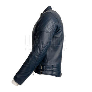 Veste de moto pour hommes de marque privée coupe ajustée Meilleure vente 100% Veste de moto en cuir pour hommes - Product Image 4