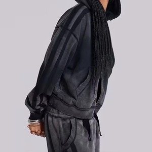 ชุดเซ็ตสเวตแพนท์ทรงตรงผ้าเฟรนช์เทอร์รี่คุณภาพสูงสำหรับผู้ชาย พิมพ์ลายตามสั่ง ชุดสเวตสูทฟอกสีคุณภาพสูงสำหรับผู้ชาย - Product Image 5