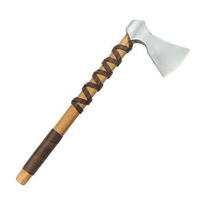 Hache à fendre Burraq personnalisée de 19,5 pouces en acier au carbone, manche en bois de rose, étui en cuir, cadeau d'extérieur, fait main, industriel/bricolage - Product Image 5