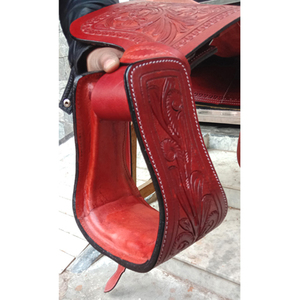 Nouvelle selle de cheval de ranch en cuir véritable de qualité supérieure de style western - Product Image 5