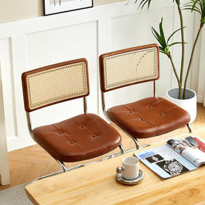 Chaises de salle à manger cantilever avec accoudoirs en rotin naturel <span class=keywords><strong>noir</strong></span>, meubles de maison <span class=keywords><strong>Marcel</strong></span> Breuer Cesca - Product Image 6