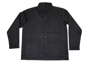 Vestes en jean de travail pour hommes, personnalisées OEM, hiver 2026, en sergé de coton, boutons recouverts, motif uni, broderie sur toile, impression - Product Image 2