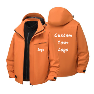 Veste coupe-vent imperméable surdimensionnée pour homme, style décontracté en toile, capuche zippée pour la randonnée, le trekking, la pêche, vêtements de pluie d'automne - Product Image 3