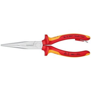 KNIPEX 200 mm <b>Long</b> Flat-<b>Nose</b> Pliers Fastening Eyelet VDE Certified Multi-Component Handles for Various Tasks Knife Tool Product - Product Image 4