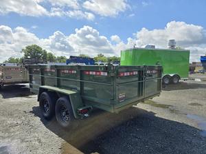 2025 Heavy Duty Dump <b>Farm</b> <b>Trailer</b> 6×12 7x14 7x16 Tandem Axle Utility Hauler Green Steel Cargo <b>Trailer</b> for <b>Farm</b> Transport - Product Image 4