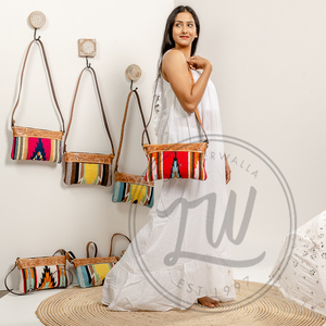 Sac à bandoulière en cuir de vachette naturel pour femmes Style Vintage Sangle unique Chaîne crunch cireuse détachable réglable - Product Image 2