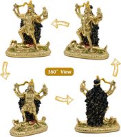 Idole de Maâ Kâlî en laiton, figurine religieuse hindoue indienne, modèle artisanal en métal écologique au design moderne pour