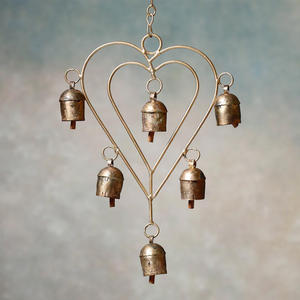 手工镀铜4个铃铛编钟节日圣诞铃铛门装饰金属壁挂圣诞节 - Product Image 4