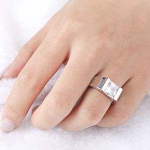 Bague de mode Jeulia en argent sterling, coupe princesse audacieuse - Product Image 6