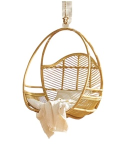 Chaise suspendue en rotin de bambou moderne, écologique et durable pour une utilisation en intérieur et en extérieur - Product Image 3