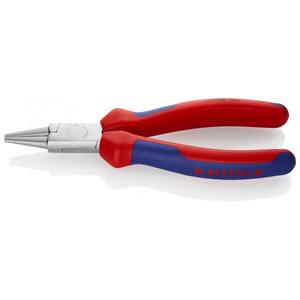 Alicates de punta redonda Knipex cromados con mango de componentes múltiples, herramienta de calidad - Product Image 1