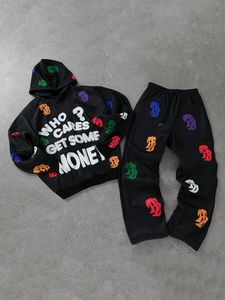 ชุดวอร์มผ้าฝ้ายนุ่มสบายสำหรับผู้ชายชุดวอร์มพิมพ์ลายเรียงซ้อนกันสำหรับใส่กลางแจ้ง - Product Image 6