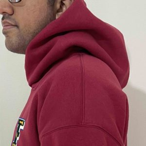 Última moda de alta calidad 100% algodón colores sólidos sudaderas con capucha de lana hombres niños en relieve ropa de calle sudadera invierno - Product Image 2