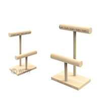 Support de présentation rotatif en bois pour magasin de détail, porte-clés, chapeau, cravate, sac à main, porte-clés, chaussettes, avec crochets