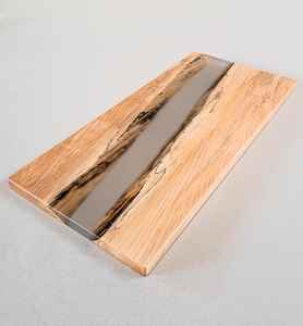 Planche à déjeuner rectangulaire en bois d'acacia et résine époxy pour ustensiles de cuisine Baguettes à découper charcuterie-Blocs à découper - Product Image 6