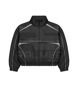 Top Quality Street Wear Windbreaker Tracksuit <b>Elastic</b> <b>Trouser</b> and Colar Jacket 100% Nylon Reflective Lines Windbreaker Tracksuit - Product Image 5