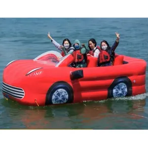 משחק ספורט מים מתנפח מותאם אישית צינור ספורט צף רכב נגרר לאגם