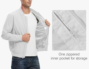 Tùy Chỉnh 100% Polyester Cationic Lông Cừu Áo Khoác Cho Nam Giới Đứng Cổ Đầy Đủ Zip Với Áo Gió Cho Mùa Đông Bán Buôn Có Sẵn - Product Image 4