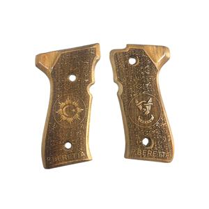 Yavuz 16 - Beretta F92 impugnatura in legno compatibile con mezzaluna, stella e Türküm scritta - Product Image 1