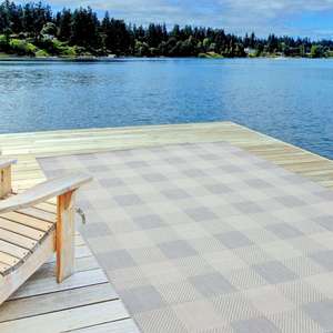 Alfombra Reversible de Polipropileno para Exteriores, Moderna, Jacquard, Gris, 700GR - Product Image 6