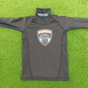 Maillot de compression professionnel pour hockey sur glace, renforcé en Kevlar, anti-coupure, respirant, séchage rapide, protection du cou, couche intérieure de sécurité - Product Image 1