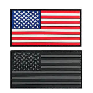 Best Supplier USA Flag Hand Made Customized Design High Quality Latest Product Rubber Patches BY TEPRA SPORTS