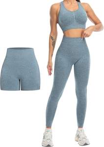 Conjunto Deportivo de Yoga de Dos Piezas para Mujer, Tallas Grandes, Transpirable, de Secado Rápido, con Sujetador Deportivo y Pantalones Cortos, Elástico en Cuatro Direcciones, de Alta Calidad - Product Image 3
