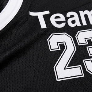 Uniforme de baloncesto personalizado para hombre, camiseta negra sublimada, pantalones cortos de malla transpirable, kit de equipo con nombre personalizado - Product Image 6