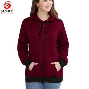 Sweat-shirt unisexe en molleton de coton épais brodé de haute qualité sweats à capuche surdimensionnés sur le devant pour l'hiver - Product Image 2