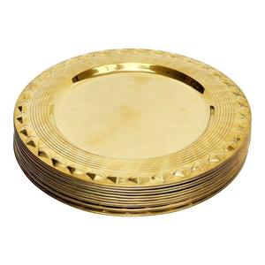 Placa de cargador Vintage elegante platos de boda martillados modernos pesados técnica pintada a mano de alta calidad para cartón de uso doméstico - Product Image 1